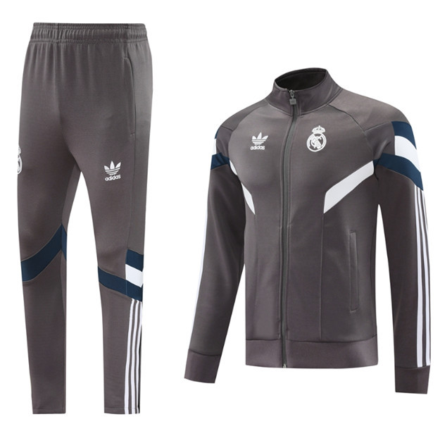 23 24 25 Men KIT Real Madrid Soccer Training suit MBAPPE Long pull jacket set BELLINGHAM VINI JR CAMAVINGA ALABA HAZARD ASENSIO MODRIC 2024 2025 Football uniforms