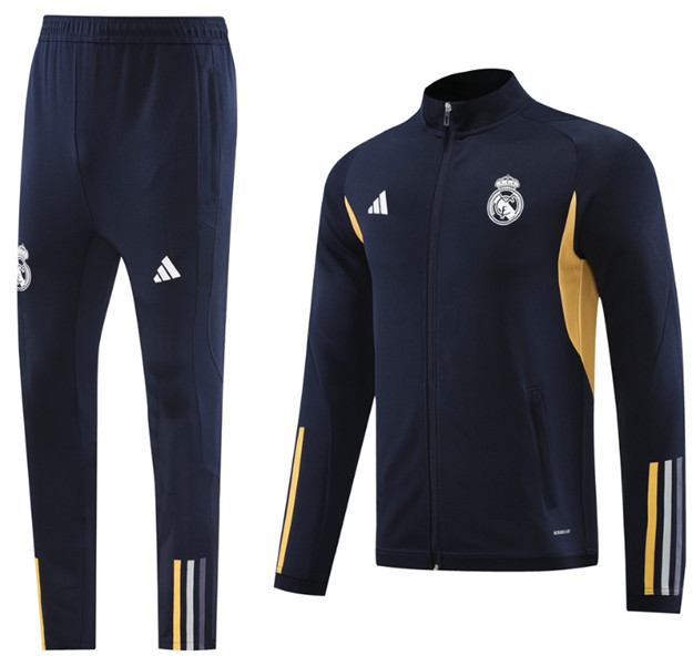 23 24 25 Men KIT Real Madrid Soccer Training suit MBAPPE Long pull jacket set BELLINGHAM VINI JR CAMAVINGA ALABA HAZARD ASENSIO MODRIC 2024 2025 Football uniforms