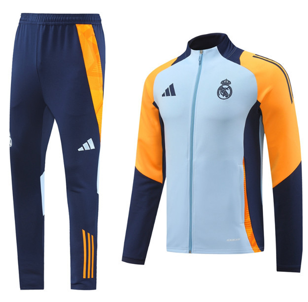 23 24 25 Men KIT Real Madrid Soccer Training suit MBAPPE Long pull jacket set BELLINGHAM VINI JR CAMAVINGA ALABA HAZARD ASENSIO MODRIC 2024 2025 Football uniforms
