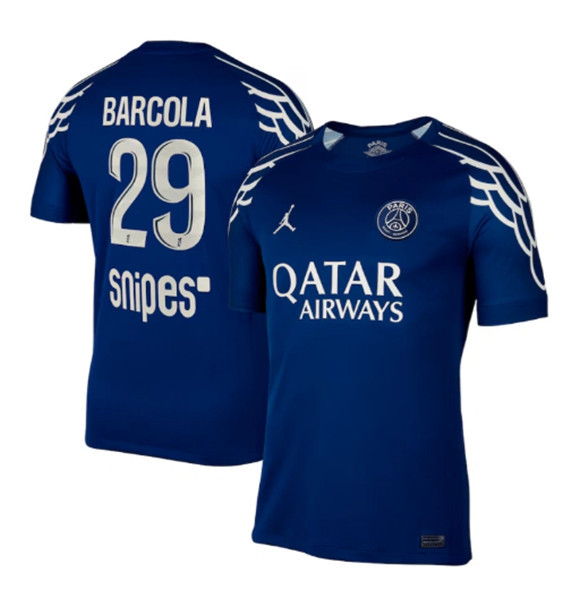 2526 PSG Soccer Jerseys Jordan THIRD MBAPPE O DEMBELE HERNANDES KOLO MUANI 2025 2026 Paris BARCOLA HAKIMI Football Shirt Men Uniforms