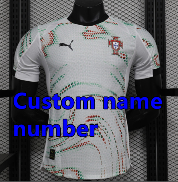 2025 Portugal Soccer Jerseys B.FERNANDES RONALDO Home away 25 26 PLAYER FAN edition ANDRÉ SILVA JOAO FELIX PEPE BERMARDO Football shirt Men uniform