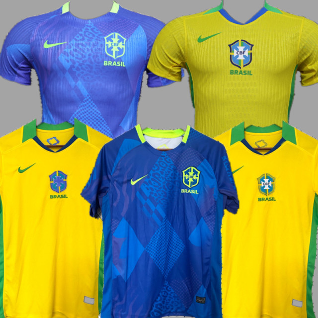 2025 Brazil Soccer Jersey VINI JR. NEYMAR JR CASEMIRO 25 26 National Team G.JESUS P.COUTINHO Home Away  PLAYER FAN edition Men Shirt  T.SILVA PELE MARCELO Football Uniform