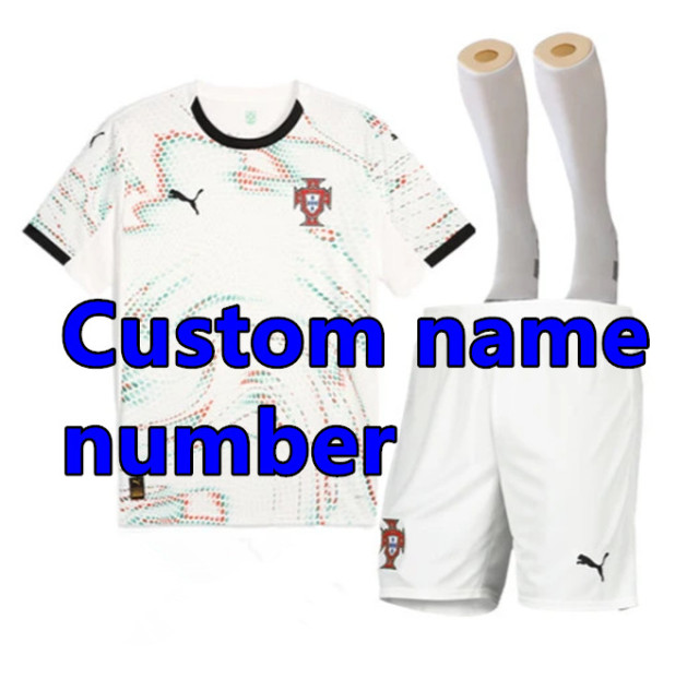 Men KIT 2025 Portugal Soccer Jersey B.FERNANDES RONALDO Home away 25 26 FAN edition ANDRÉ SILVA JOAO FELIX PEPE BERMARDO Football shirt KIDS uniform