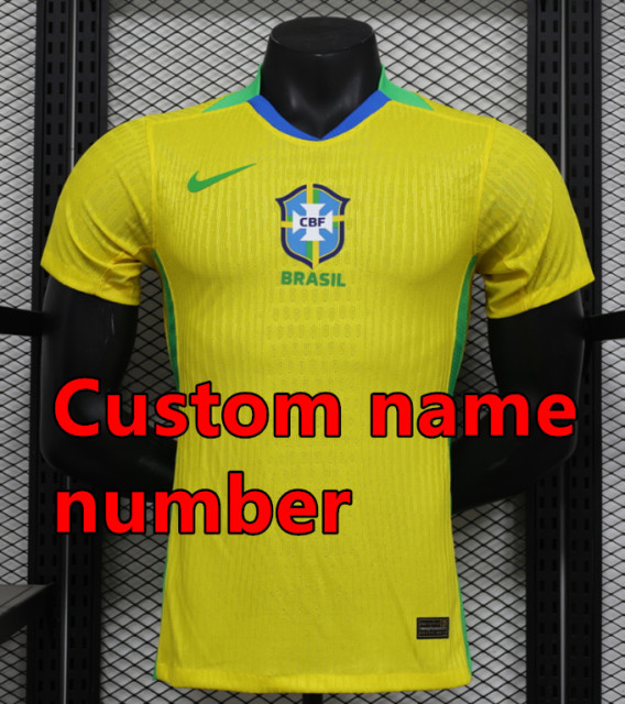 2025 Brazil Soccer Jersey VINI JR. NEYMAR JR CASEMIRO 25 26 National Team G.JESUS P.COUTINHO Home Away  PLAYER FAN edition Men Shirt  T.SILVA PELE MARCELO Football Uniform