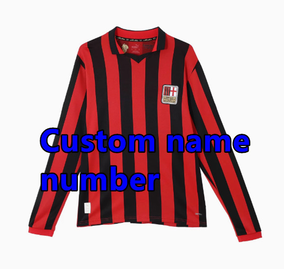 2425 AC Milan Soccer Jerseys GIMENEZ 2024 2025 Black red Milan125th anniversary shirt RAFA LEÃO PULISIC THEO JOÃO FÉLIX Football Men Uniforms