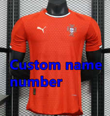 2025 Portugal Soccer Jerseys B.FERNANDES RONALDO Home away 25 26 PLAYER FAN edition ANDRÉ SILVA JOAO FELIX PEPE BERMARDO Football shirt Men uniform