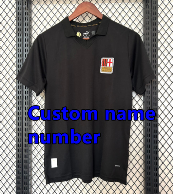 2425 AC Milan Soccer Jerseys GIMENEZ 2024 2025 Black red Milan125th anniversary shirt RAFA LEÃO PULISIC THEO JOÃO FÉLIX Football Men Uniforms