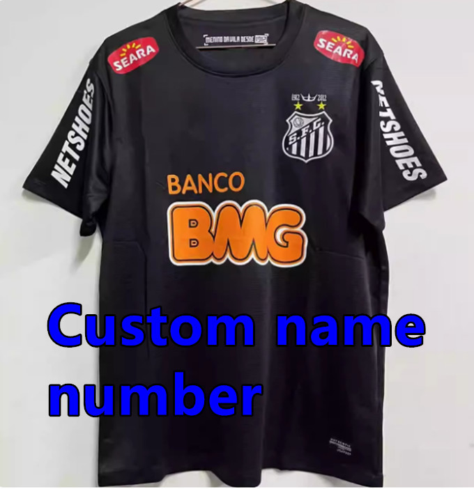 12 13 Santos Retro jersey Home AWAY white adult 2012 2013 NEYMAR JR FAN edition Men Shirt T.SILVA PELE MARCELO Football Uniform