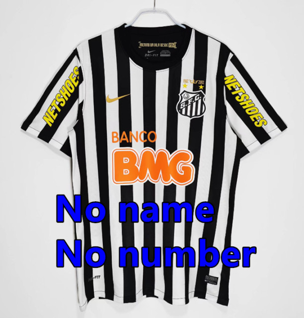 12 13 Santos Retro jersey Home AWAY white adult 2012 2013 NEYMAR JR FAN edition Men Shirt T.SILVA PELE MARCELO Football Uniform
