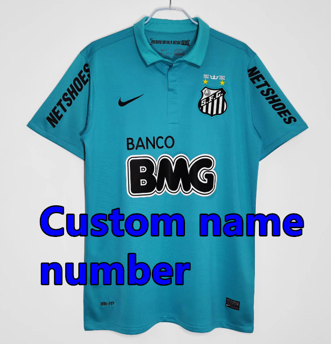 12 13 Santos Retro jersey Home AWAY white adult 2012 2013 NEYMAR JR FAN edition Men Shirt T.SILVA PELE MARCELO Football Uniform