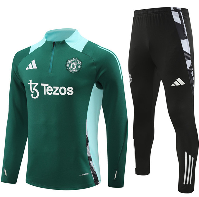 Men KIDS KIT 24 25 Manchester United Soccer Training suit RASHFORD LONG sleeve GARNACHO HOJLUND B. FERNANDES MARTINEZ DALOT CASEMIRO SHAW ANTONY MAINOO 2024 2025 Football uniforms