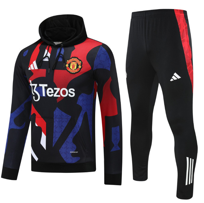 Men Set 24 25 Manchester United Soccer Jacket suit RASHFORD LONG sleeve GARNACHO HOJLUND B. FERNANDES MARTINEZ DALOT CASEMIRO SHAW ANTONY MAINOO 2024 2025 Football uniforms