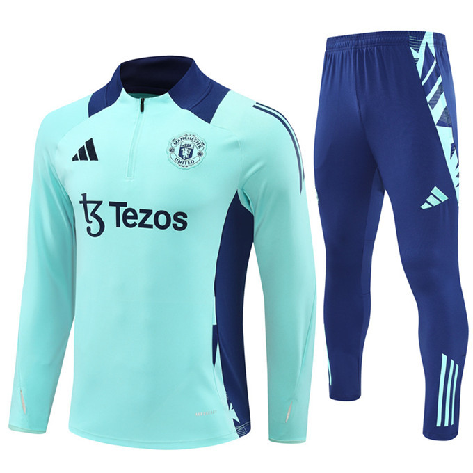Men KIDS KIT 24 25 Manchester United Soccer Training suit RASHFORD LONG sleeve GARNACHO HOJLUND B. FERNANDES MARTINEZ DALOT CASEMIRO SHAW ANTONY MAINOO 2024 2025 Football uniforms
