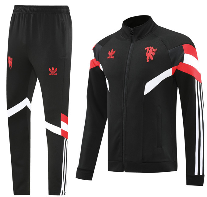 Men Set 24 25 Manchester United Soccer Jacket suit RASHFORD LONG sleeve GARNACHO HOJLUND B. FERNANDES MARTINEZ DALOT CASEMIRO SHAW ANTONY MAINOO 2024 2025 Football uniforms