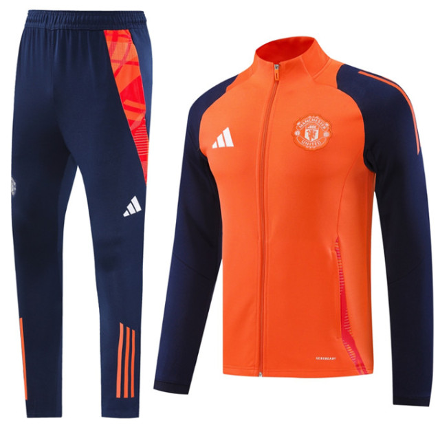 Men Set 24 25 Manchester United Soccer Jacket suit RASHFORD LONG sleeve GARNACHO HOJLUND B. FERNANDES MARTINEZ DALOT CASEMIRO SHAW ANTONY MAINOO 2024 2025 Football uniforms