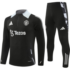 Men KIDS KIT 24 25 Manchester United Soccer Training suit RASHFORD LONG sleeve GARNACHO HOJLUND B. FERNANDES MARTINEZ DALOT CASEMIRO SHAW ANTONY MAINOO 2024 2025 Football uniforms
