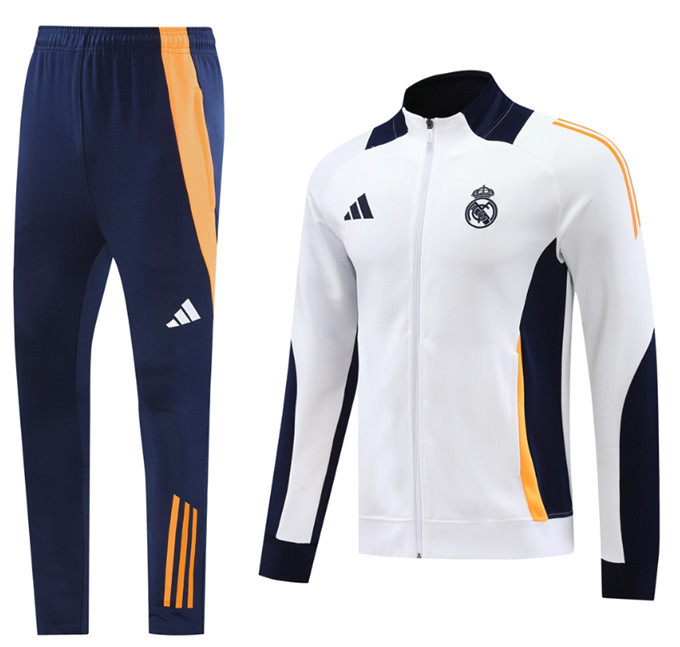 24 25 Men KIT Real Madrid Soccer Jacket suit MBAPPE BELLINGHAM VINI JR CAMAVINGA ALABA ASENSIO MODRIC  2024 2025 Men Football jogging kit uniforms