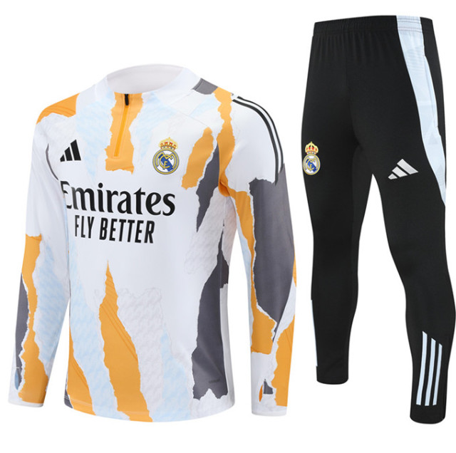 24 25 Men KIT Real Madrid Soccer Training suit MBAPPE BELLINGHAM VINI JR CAMAVINGA ALABA ASENSIO MODRIC 2024 2025 Adult Football jogging kit uniforms