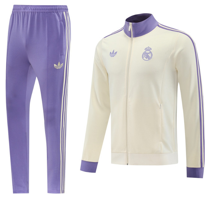 24 25 Real Madrid Soccer Jacket hooded suit MBAPPE BELLINGHAM VINI JR CAMAVINGA ALABA ASENSIO MODRIC 2024 2025 Men set jogging uniforms
