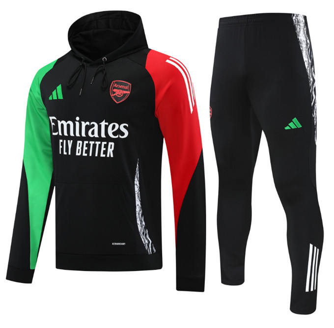 24 25 Arsenal Soccer Jacket hooded suit RICE HAVERTZ SAKA MARTINELLI WHITE SALIBA G.JESUS JORGINHO ODEGAARD 2024 2025 Men set jogging uniforms