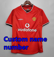 1998 1999 Manchester United Retro Soccer Jerseys Beckham Giggs Cantona Rooney Ronaldo 00 02 04 06 07 08 10 11 United Retro style Football shirt Adult Uniforms