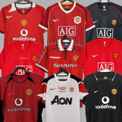 1998 1999 Manchester United Retro Soccer Jerseys Beckham Giggs Cantona Rooney Ronaldo 00 02 04 06 07 08 10 11 United Retro style Football shirt Adult Uniforms