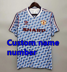 1992 1994 Manchester United Retro Soccer Jerseys Beckham Giggs Cantona Rooney Ronaldo 82 84 86 88 90 92 94 96 Retro style Football shirt Adult Uniforms