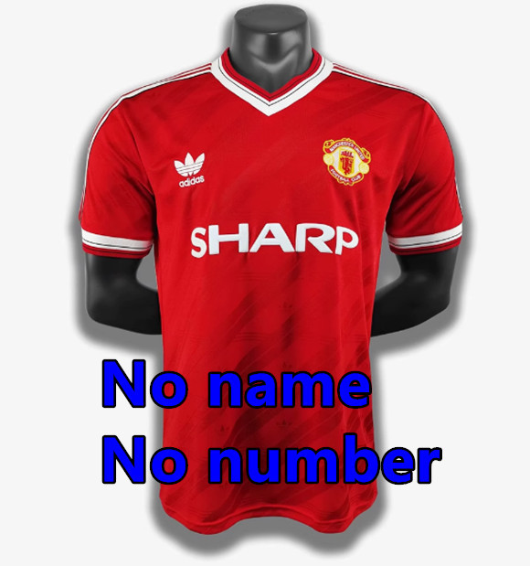 1992 1994 Manchester United Retro Soccer Jerseys Beckham Giggs Cantona Rooney Ronaldo 82 84 86 88 90 92 94 96 Retro style Football shirt Adult Uniforms