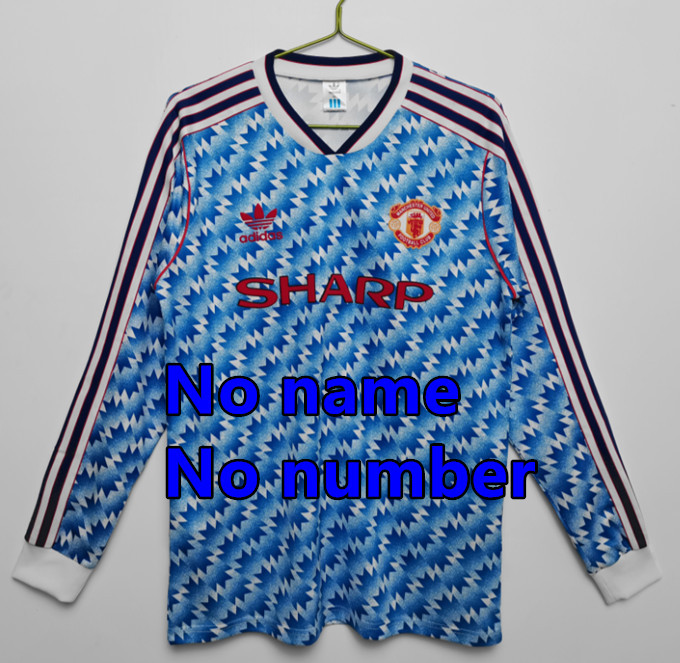 1998 1999 Manchester United Long sleeve Retro Soccer Jerseys Beckham Giggs Cantona Rooney Ronaldo 92 94 96 00 02 04 06 07 08 10 11 United Retro style Football shirt Adult Uniforms
