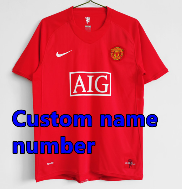 1998 1999 Manchester United Retro Soccer Jerseys Beckham Giggs Cantona Rooney Ronaldo 00 02 04 06 07 08 10 11 United Retro style Football shirt Adult Uniforms