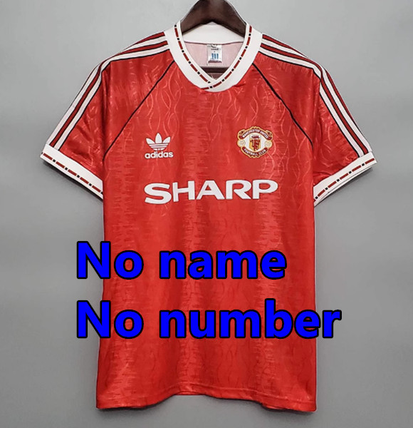 1992 1994 Manchester United Retro Soccer Jerseys Beckham Giggs Cantona Rooney Ronaldo 82 84 86 88 90 92 94 96 Retro style Football shirt Adult Uniforms
