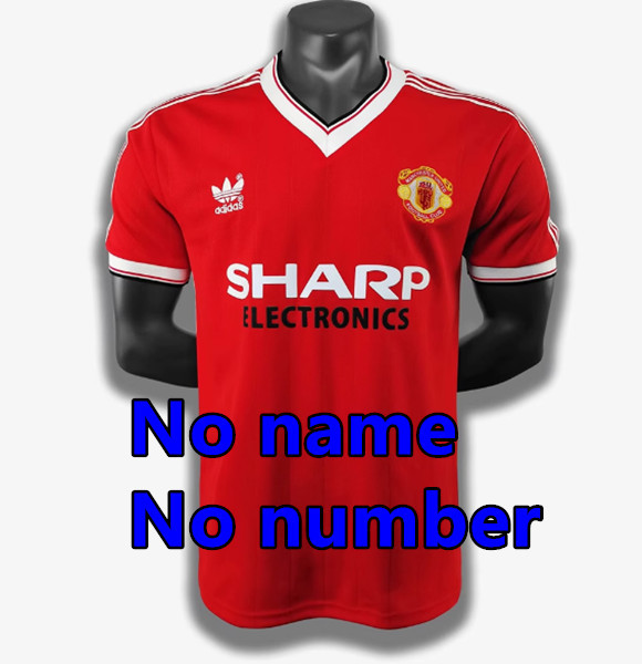 1992 1994 Manchester United Retro Soccer Jerseys Beckham Giggs Cantona Rooney Ronaldo 82 84 86 88 90 92 94 96 Retro style Football shirt Adult Uniforms