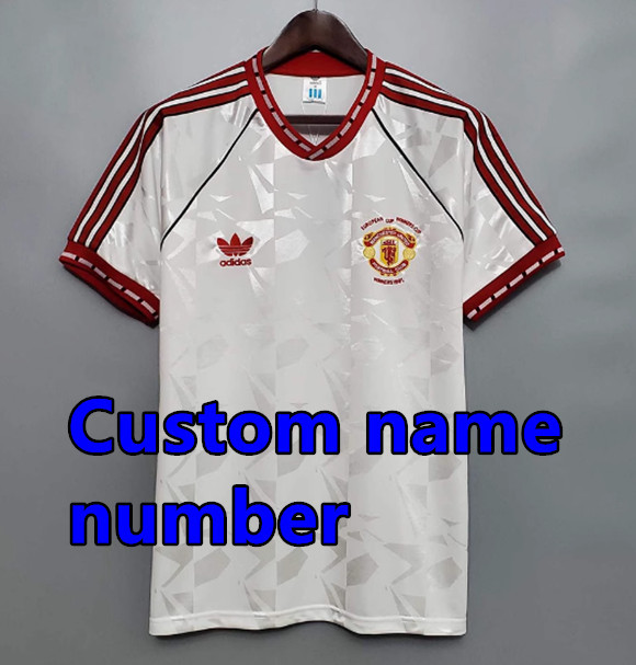 1992 1994 Manchester United Retro Soccer Jerseys Beckham Giggs Cantona Rooney Ronaldo 82 84 86 88 90 92 94 96 Retro style Football shirt Adult Uniforms