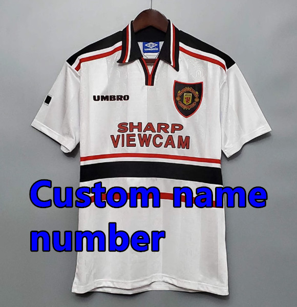 1998 1999 Manchester United Retro Soccer Jerseys Beckham Giggs Cantona Rooney Ronaldo 00 02 04 06 07 08 10 11 United Retro style Football shirt Adult Uniforms