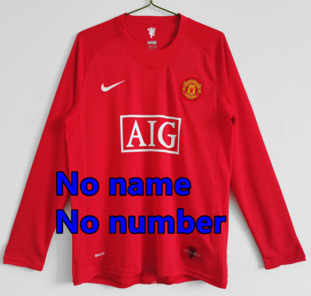 1998 1999 Manchester United Long sleeve Retro Soccer Jerseys Beckham Giggs Cantona Rooney Ronaldo 92 94 96 00 02 04 06 07 08 10 11 United Retro style Football shirt Adult Uniforms