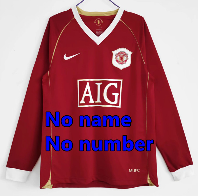 1998 1999 Manchester United Long sleeve Retro Soccer Jerseys Beckham Giggs Cantona Rooney Ronaldo 92 94 96 00 02 04 06 07 08 10 11 United Retro style Football shirt Adult Uniforms