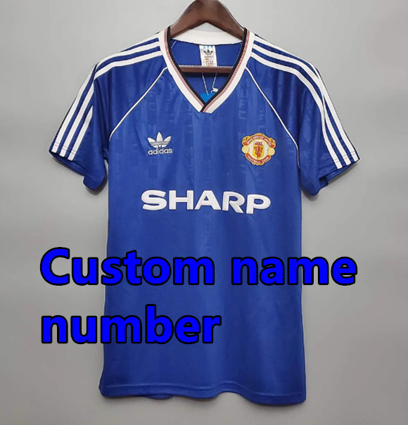 1992 1994 Manchester United Retro Soccer Jerseys Beckham Giggs Cantona Rooney Ronaldo 82 84 86 88 90 92 94 96 Retro style Football shirt Adult Uniforms