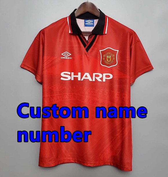 1998 1999 Manchester United Retro Soccer Jerseys Beckham Giggs Cantona Rooney Ronaldo 00 02 04 06 07 08 10 11 United Retro style Football shirt Adult Uniforms