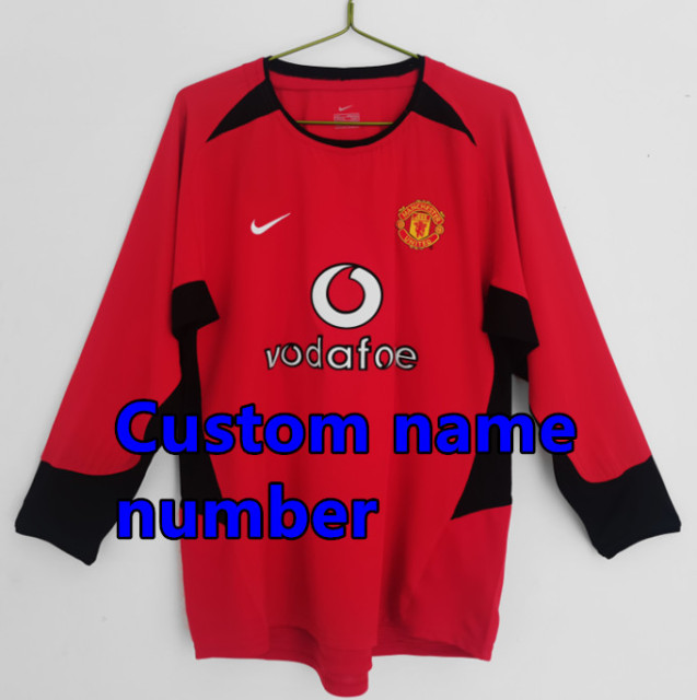 1998 1999 Manchester United Long sleeve Retro Soccer Jerseys Beckham Giggs Cantona Rooney Ronaldo 92 94 96 00 02 04 06 07 08 10 11 United Retro style Football shirt Adult Uniforms