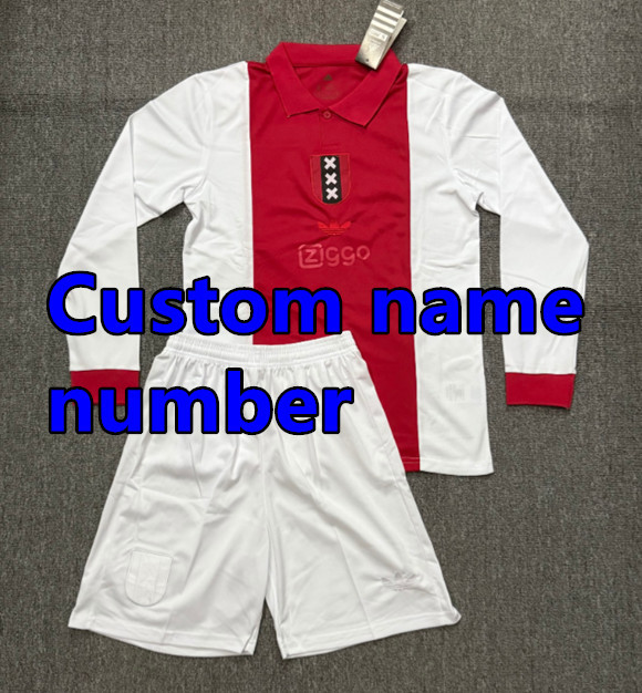 25 26 Ajax 125th anniversary jersey TADIC BASSEY BERGHUIS BLIND KLAASSEN BERGWIJN MARLEY BERGHUIS CRUYFF 2025 2026 Long sleeves KIDS kit Football Adult Uniforms