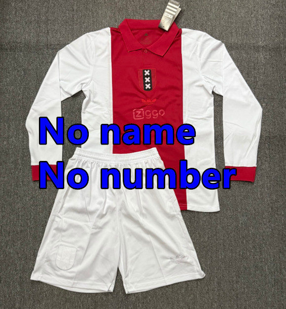 25 26 Ajax 125th anniversary jersey TADIC BASSEY BERGHUIS BLIND KLAASSEN BERGWIJN MARLEY BERGHUIS CRUYFF 2025 2026 Long sleeves KIDS kit Football Adult Uniforms