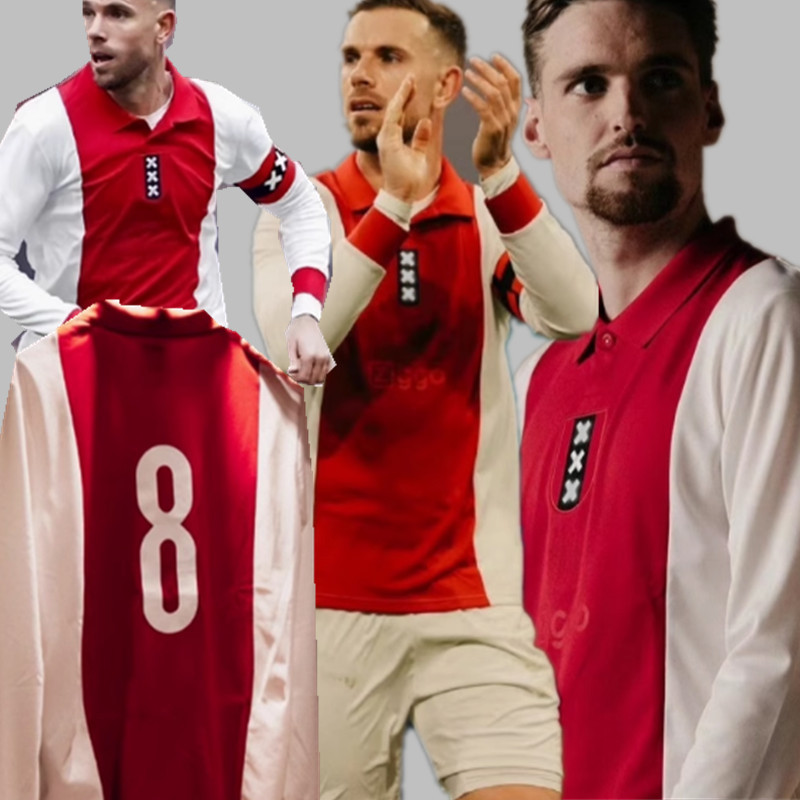 25 26 Ajax 125th anniversary jersey TADIC BASSEY BERGHUIS BLIND KLAASSEN BERGWIJN MARLEY BERGHUIS CRUYFF 2025 2026 Long sleeves KIDS kit Football Adult Uniforms