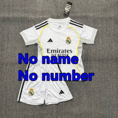 25 26 KIDS KIT Real Madrid Soccer Jerseys MBAPPE Home Away third BELLINGHAM VINI JR CAMAVINGA VALVERDE MODRIC REAL MADRIDS BOY 2025 2026 Football uniforms