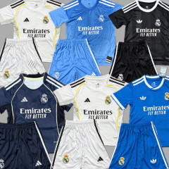 25 26 KIDS KIT Real Madrid Soccer Jerseys MBAPPE Home Away third BELLINGHAM VINI JR CAMAVINGA VALVERDE MODRIC REAL MADRIDS BOY 2025 2026 Football uniforms