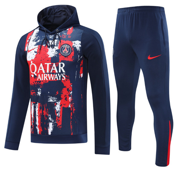 24 25 PSG Soccer Jacket hooded suit MBAPPE O DEMBELE HERNANDES KOLO MUANI BARCOLA HAKIMI 2024 2025 Paris Men set jogging uniforms