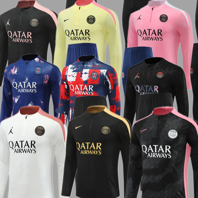 Men KIDS SET 24 25 PSG Soccer Training suit MBAPPE O DEMBELE HERNANDES KOLO MUANI BARCOLA HAKIMI 2024 2025 BOY Football jogging uniforms
