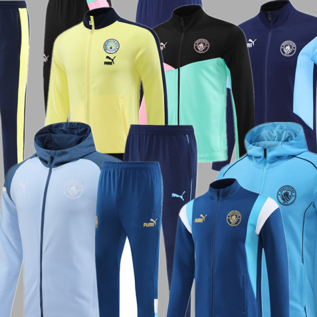 25 26 Manchester City Soccer Jacket suit Long zipper HAALAND DE BRUYNE PHILLIPS GREALISH FERRAN MAHREZ FODEN BERNARDO 2024 2025 2026 Men set jogging uniforms