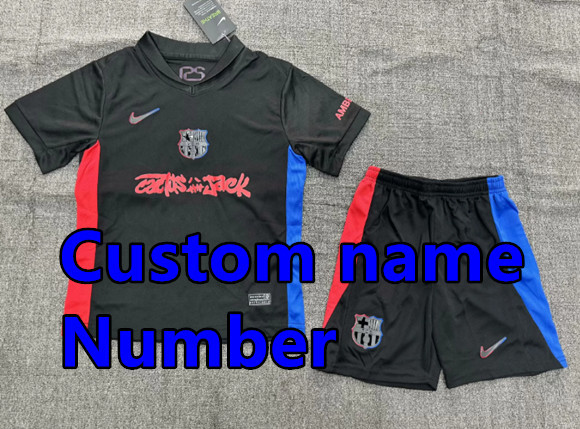 24 25 Men kit Barcelona soccer jerseys Home LAMINE YAMAL PEDRI GAVI LEWANDOWSKI FC FERRANF. DE JONG  2024 2025 BOY KIDS Football Uniforms