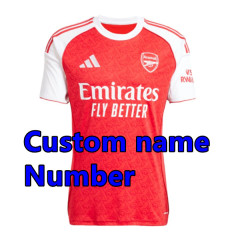 25 26 Arsenal soccer jersey Home RICE HAVERTZ SAKA MARTINELLI WHITE SALIBA G.JESUS JORGINHO ODEGAARD 2025 2026 Football Men Uniforms