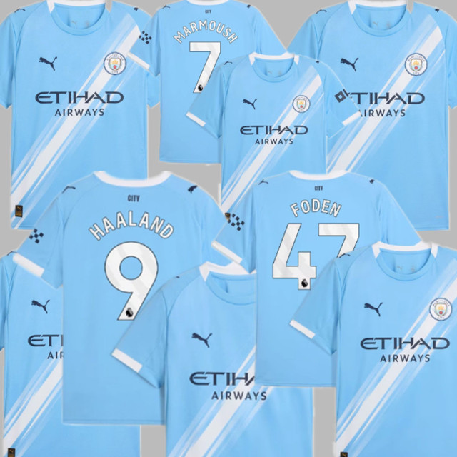 25 26 ManchesterCity Soccer Jerseys HAALAND DE BRUYNE PHILLIPS GREALISH FERRAN MAHREZ FODEN BERNARDO JOAO CANCELO 2025 2026 RODRIGO Football Men Uniforms